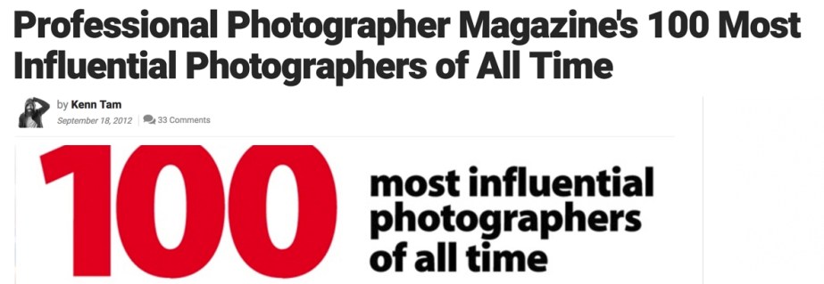 100 Most Influential Photographers