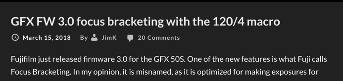 GFX Focus Bracketing
