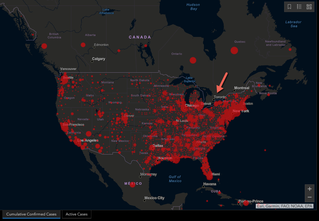 Virus Cases - North America