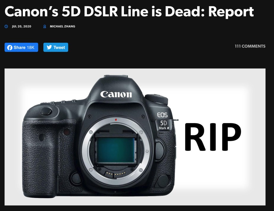 Canon DSLR is Dead